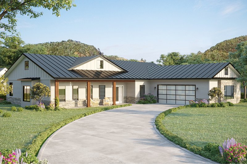 House Plan Design - Farmhouse Exterior - Front Elevation Plan #1077-3