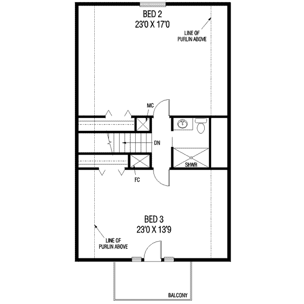 House Design - Country Floor Plan - Upper Floor Plan #60-112