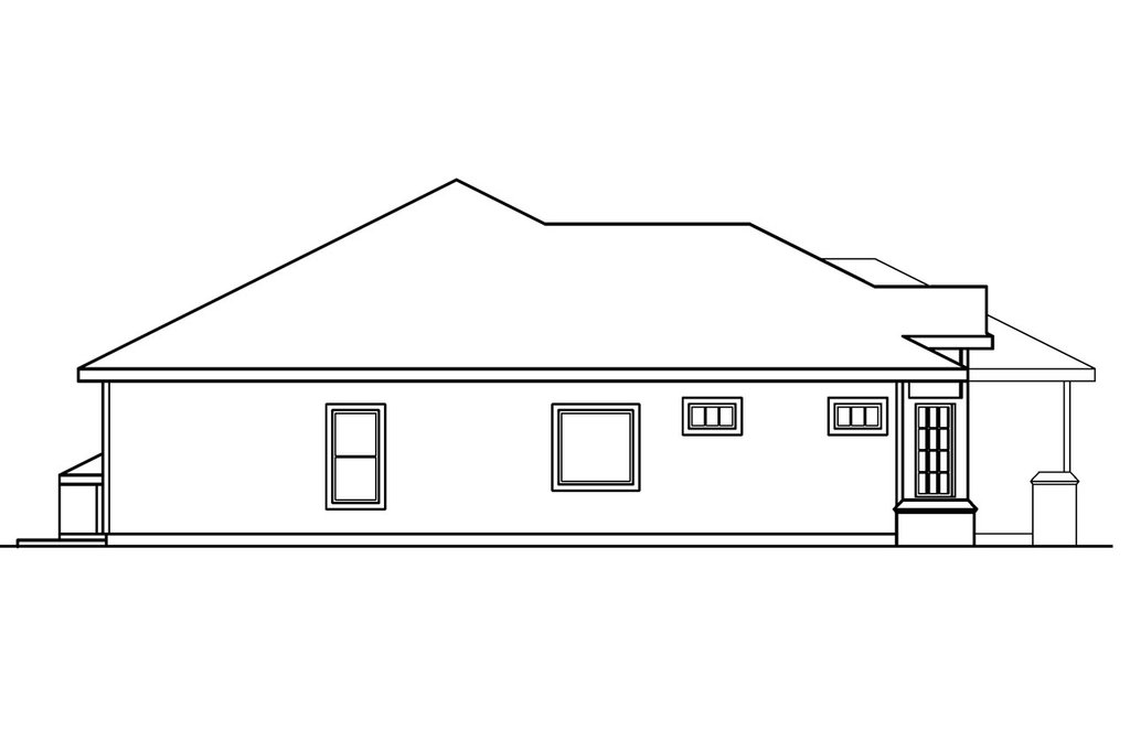 Exterior - Other Elevation for Ranch House Plan #124-385 - 3 bed, 2 bath