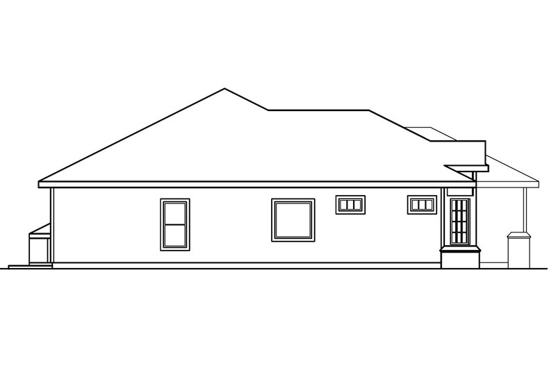 House Plan Design - Exterior - Other Elevation for Ranch House Plan #124-385 - 3 bed, 2 bath