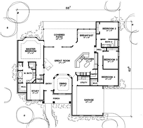 European Floor Plan - Main Floor Plan #472-12