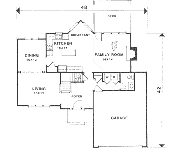 Traditional Floor Plan - Main Floor Plan #129-149