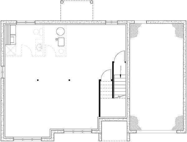 Dream House Plan - Farmhouse Floor Plan - Lower Floor Plan #23-311