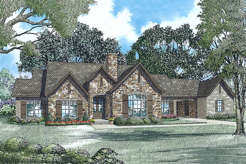 Home Plan - European Exterior - Front Elevation Plan #17-2552