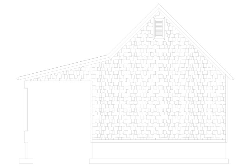 House Design - Exterior - Rear Elevation for Bungalow House Plan #1060-351, 0.5 bath