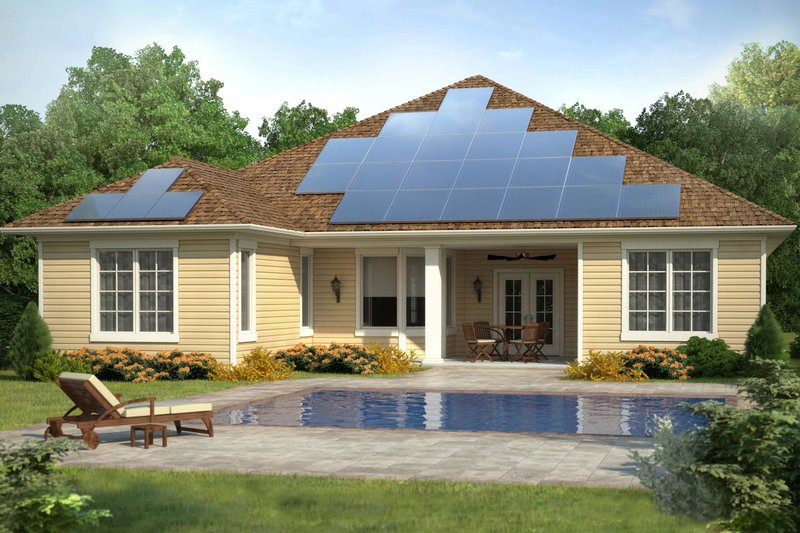 House Design - Exterior - Rear Elevation for Farmhouse House Plan #938-144 - 3 bed, 3.5 bath