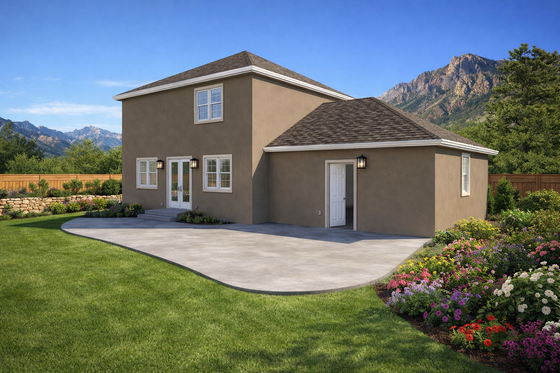 Exterior - Rear Elevation 2 for Farmhouse House Plan #1060-441 - 3 bed, 2.5 bath