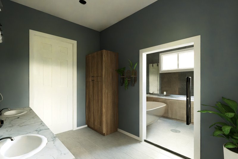 House Blueprint - Interior - Master Bathroom 1 for Barndominium House Plan #1064-455 - 3 bed, 2.5 bath