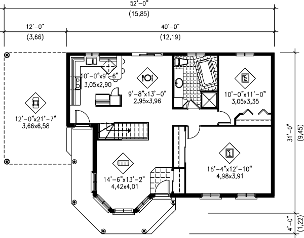 Traditional Floor Plan - Main Floor Plan #25-183