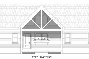Exterior - Front Elevation 3 for Country House Plan #932-396 - 2 bed, 2 bath