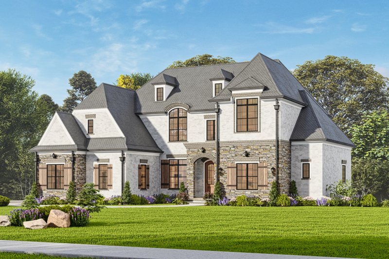 Dream House Plan - Exterior - Front Elevation 7 for European House Plan #54-718 - 5 bed, 5.5 bath
