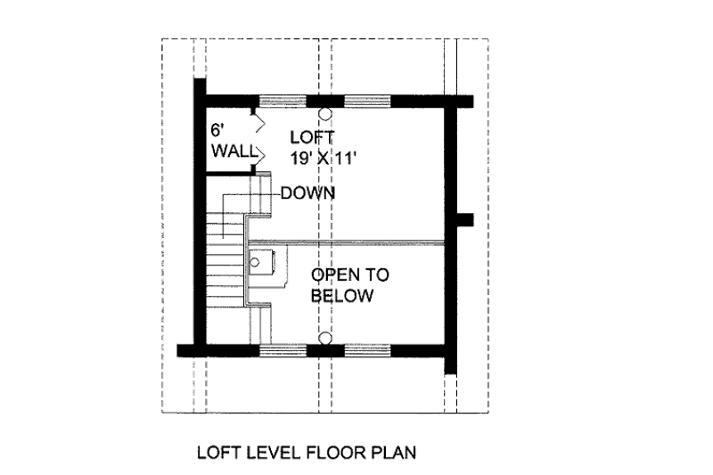 Home Plan - Floor Plan - Upper Floor for Log House Plan #117-587, 1 bath