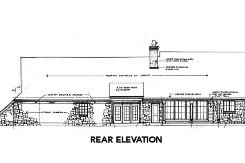 Dream House Plan - Exterior - Rear Elevation for European House Plan #310-649 - 3 bed, 2 bath