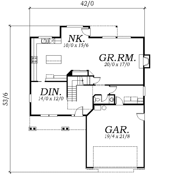 Traditional Floor Plan - Main Floor Plan #130-123