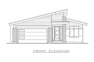 Exterior - Front Elevation 3 for Contemporary House Plan #1100-45 - 3 bed, 2 bath