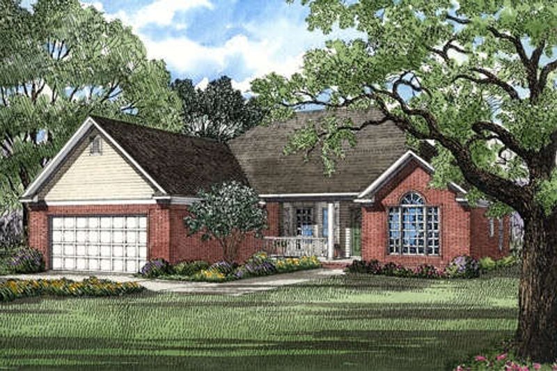 Traditional Style House Plan - 3 Beds 2 Baths 1538 Sq/Ft Plan #17-134