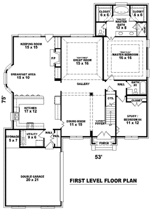 European Floor Plan - Main Floor Plan #81-1151