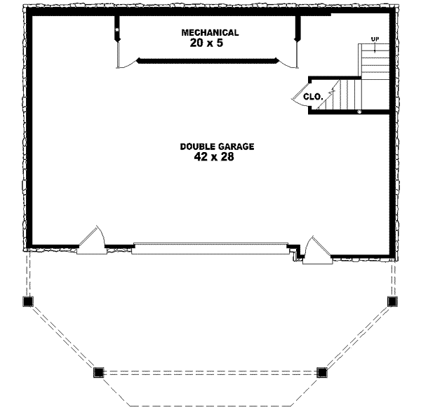 Modern Floor Plan - Lower Floor Plan #81-694