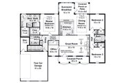 Ranch Style House Plan - 3 Beds 2.5 Baths 2019 Sq/Ft Plan #21-643 Floor 