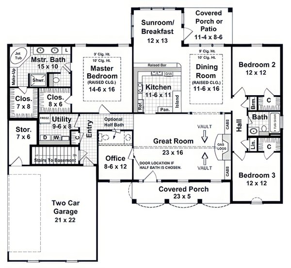 Ranch Floor Plan - Main Floor Plan #21-643