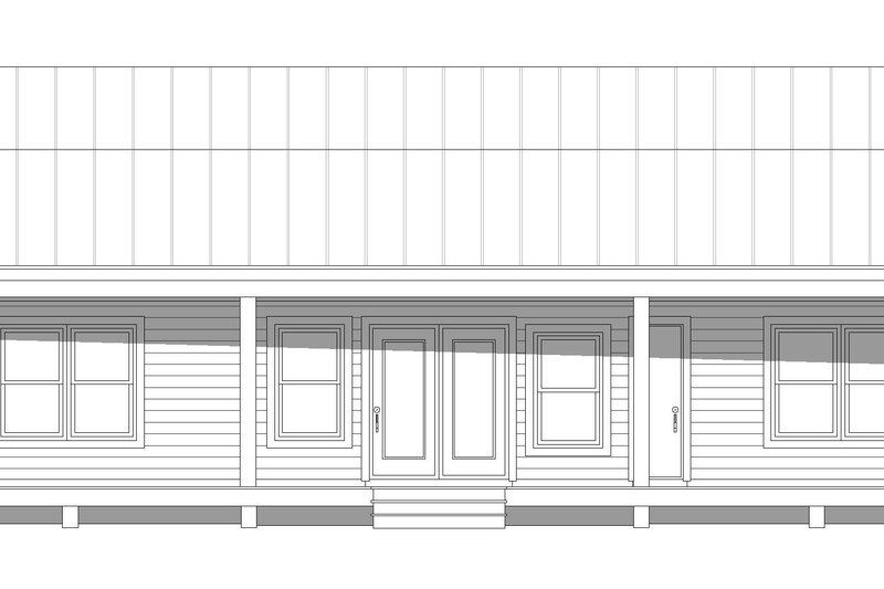 Home Plan - Exterior - Rear Elevation 1 for Traditional House Plan #932-522 - 3 bed, 2 bath