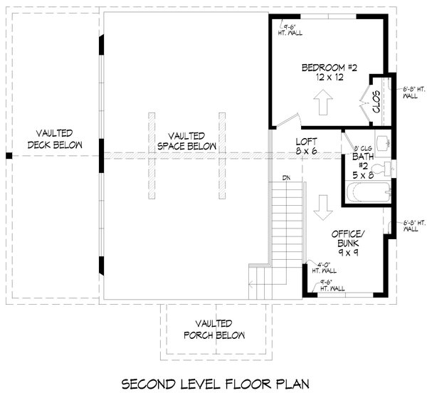 Farmhouse Floor Plan - Upper Floor Plan #932-1153