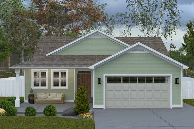 House Blueprint - Farmhouse Exterior - Front Elevation Plan #1060-415