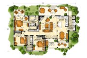 Country Style House Plan - 3 Beds 2 Baths 1416 Sq/Ft Plan #942-27 