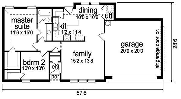 Traditional Floor Plan - Main Floor Plan #84-344
