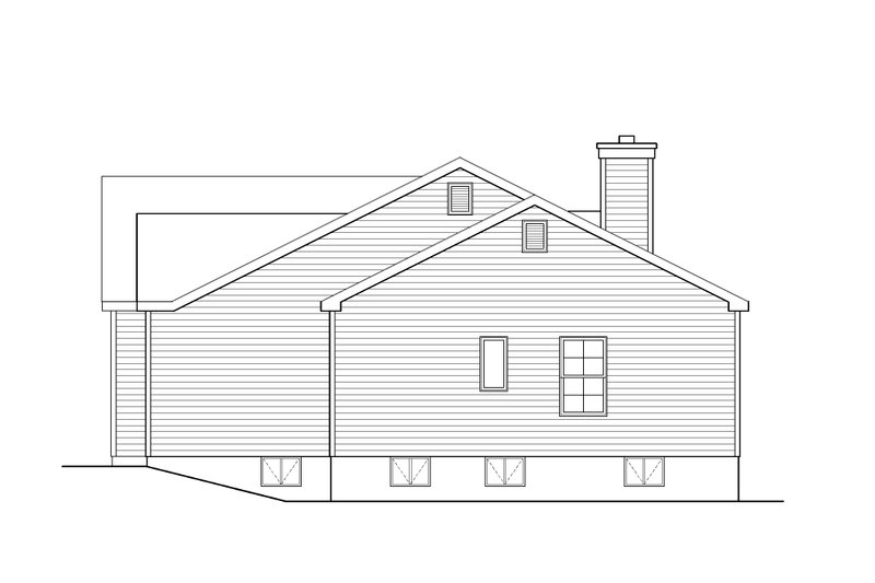 Dream House Plan - Exterior - Other Elevation for Ranch House Plan #22-624 - 3 bed, 2 bath