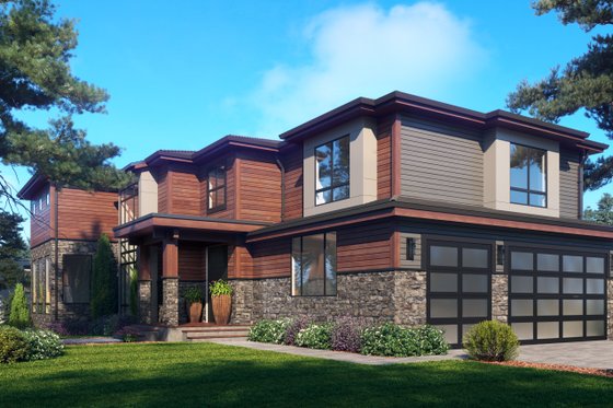 Exterior - Other Elevation 1 for Contemporary House Plan #1066-118 - 5 bed, 5 bath