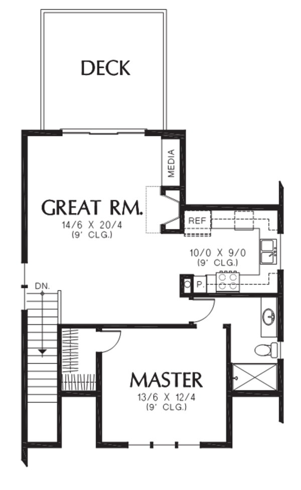 House Design - Cottage Floor Plan - Upper Floor Plan #48-486