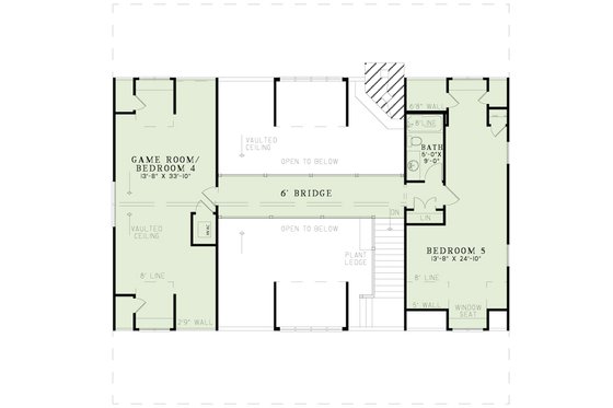 Floor Plan - Upper Floor for Country House Plan #17-2512 - 5 bed, 3 bath