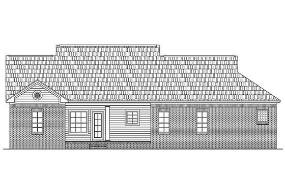 Exterior - Rear Elevation for Southern House Plan #21-193 - 3 bed, 2 bath