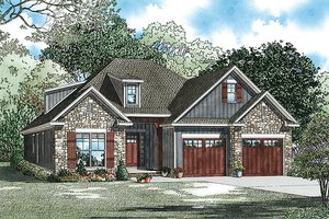 European Exterior - Front Elevation Plan #17-2464