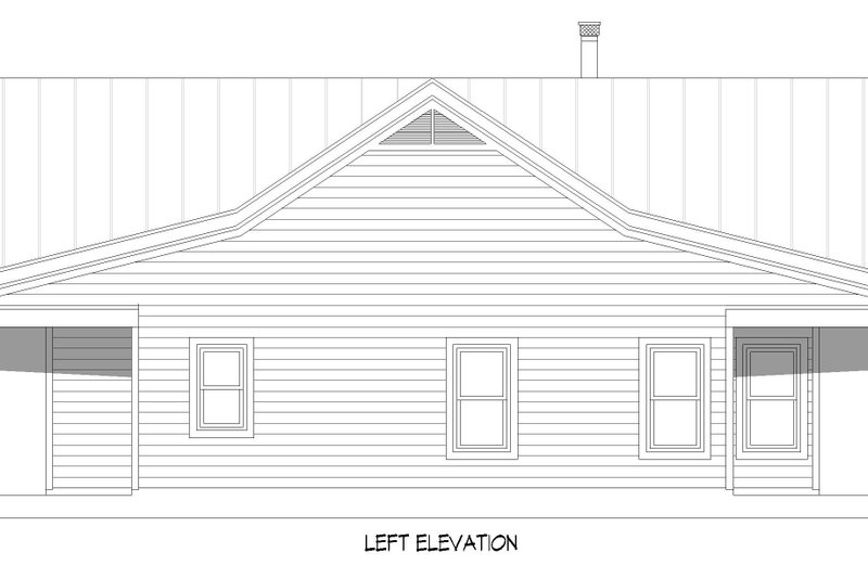 Home Plan - Exterior - Other Elevation for Country House Plan #932-1439 - 2 bed, 2 bath