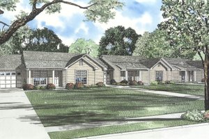 Ranch Exterior - Front Elevation Plan #17-590