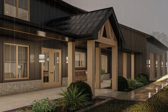 Exterior - Outdoor Living 1 for Barndominium House Plan #455-243 - 4 bed, 2.5 bath
