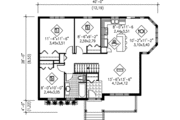 Country Style House Plan - 3 Beds 1 Baths 1007 Sq/Ft Plan #25-147 
