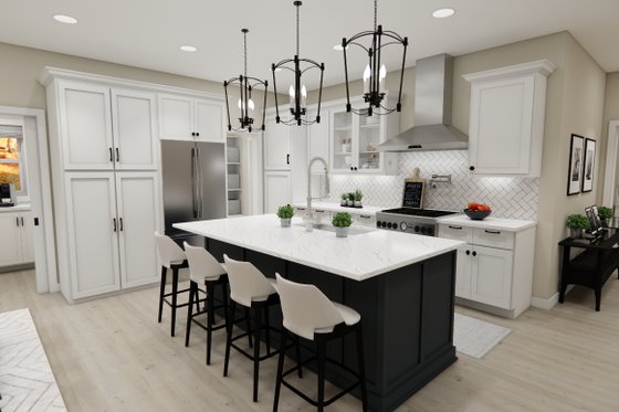 Interior - Kitchen 3 for Bungalow House Plan #51-1358 - 4 bed, 2.5 bath