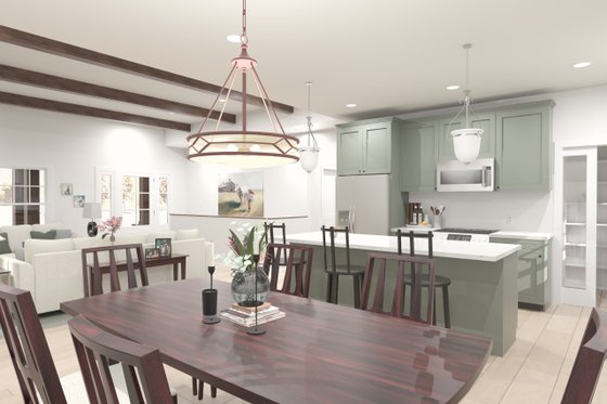 Interior - Dining Room for Craftsman House Plan #49-290 - 2 bed, 2 bath