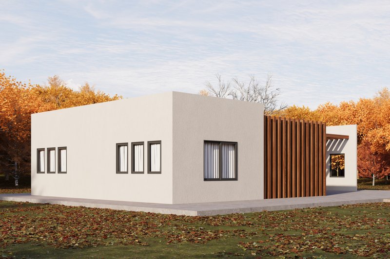 House Blueprint - Exterior - Rear Elevation for Contemporary House Plan #1106-45 - 3 bed, 2 bath