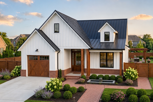 Exterior - Front Elevation for Farmhouse House Plan #48-1221 - 2 bed, 2 bath