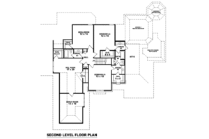 Floor Plan - Upper Floor for European House Plan #81-1324 - 4 bed, 4 bath