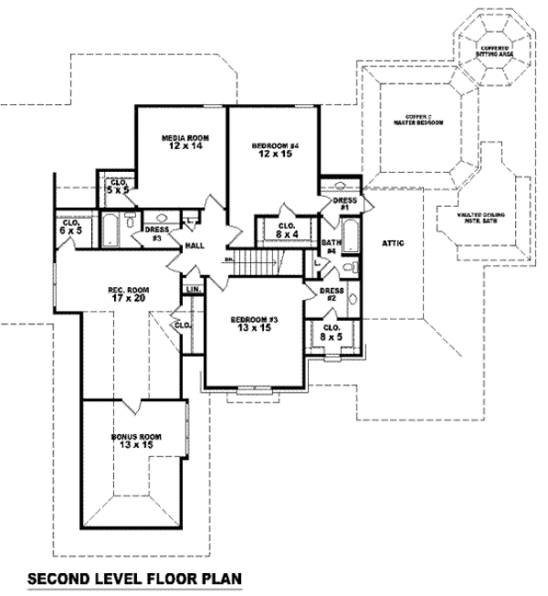 European Floor Plan - Upper Floor Plan #81-1324