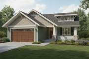 Craftsman Style House Plan - 3 Beds 2 Baths 1196 Sq/Ft Plan #48-1214 Exterior 
