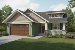 Craftsman Exterior - Front Elevation Plan #48-1214