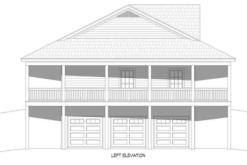 Home Plan - Exterior - Other Elevation for Southern House Plan #932-1172 - 3 bed, 2 bath