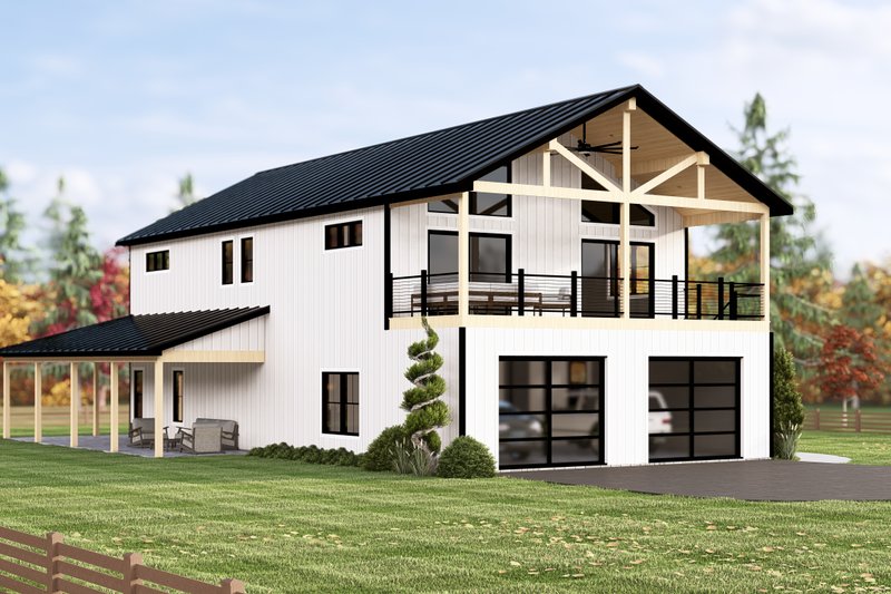 Architectural House Design - Exterior - Other Elevation 1 for Barndominium House Plan #1064-434 - 4 bed, 2 bath
