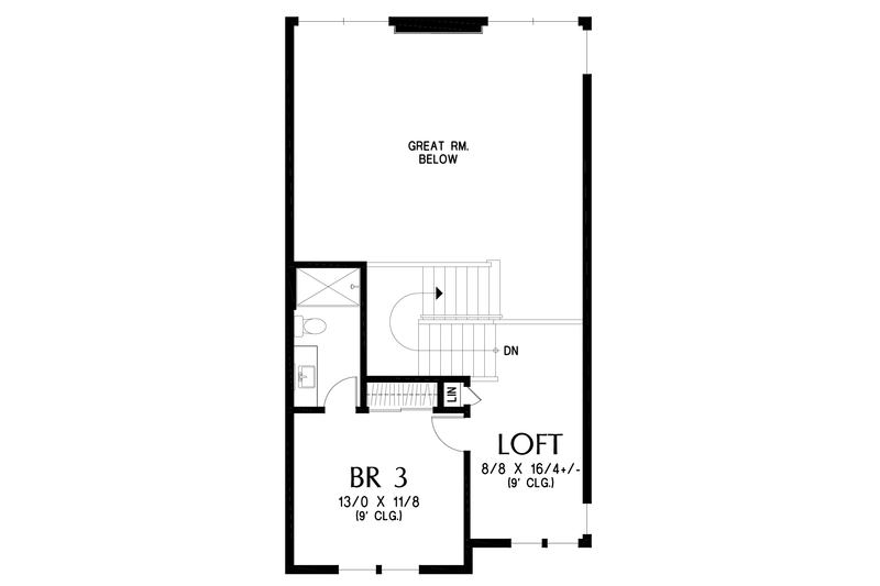 House Design - Floor Plan - Upper Floor 1 for Farmhouse House Plan #48-1184 - 4 bed, 3.5 bath